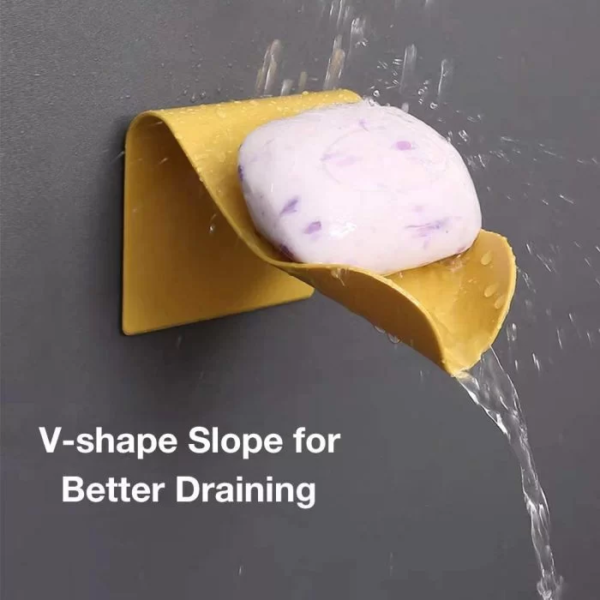 V-Shape Soap Holder Better Draining Wall Mounted Multipurpose Holder for Soap/Phone/Dish Sponge