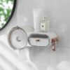 Waterproof Wall Mounting Multifunctional Bathroom Organizer Toilet Paper Holder - Image 4