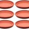 Pack of 8 Terra Cotta Round Plant Saucer Drip Trays Garden Pot Base 16 inch - Image 4