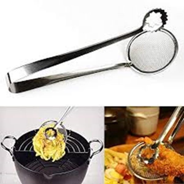 Frying Mesh Colander Quick Strain Stainless Steel Tong Colander - Image 4