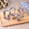 12PCS Cookie Cutters, Heart Star Circle Flower Shaped Mould Cookie Pastry Fruit Cutters, Stainless Steel Decorating Mold - Image 3
