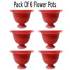 Pack of 6 Small Wall Hanging Pots For Indoor And Outdoor Plants