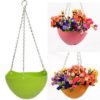 Pack of 2 Hanging Pots with Chain Hangers Planters Plastic Gardening Pots alternate to Clay Pots best container gardening ideas