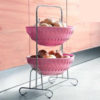 Original LIMON 2 Tier Vegetable Basket with Metal Stand Storage Organizer for Veggies and Fruits