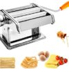 Pasta Maker, Roller Pasta Machine Stainless Steel Noodle Machine – 6 Adjustable Thickness Settings - Image 6