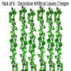 Pack of 6 - Decorative Artificial Smart Leaves Creeper - 90 inch Long