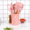 12pcs Silicone Kitchen Accessories Kitchen Utensil Set With Holder Cocina Kitchen Cooking Spoon Set