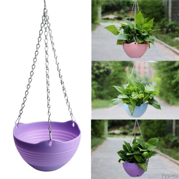 Pack of 2 Hanging Pots with Chain - Image 4