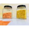 Pack of 2 - Storage Jars 500 ML - Leaf Design Plastic Jars - Image 4