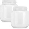 Pack of 2 - Storage Jars 500 ML - Leaf Design Plastic Jars - Image 2