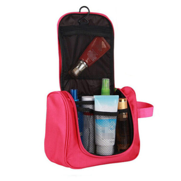 Travel Toiletry Kit Bag Portable Folding Cosmetic Bag Travel Makeup Shower Bag Organizer - Image 3