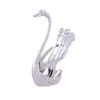 6pcs/Set Cute Little Creative Swan Fruit Coffee Spoon Rack Tableware Set Dessert Spoon Duck Shaped Stand - Image 3