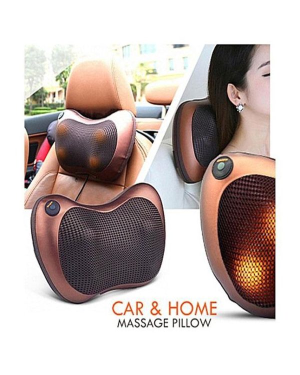 Home & Car Neck Massage Pillow - Brown - Image 2