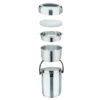 Portable Double Insulation Steel Tiffen/Lunch Box - 2 Layers - 5 Pieces - Silver - Image 3