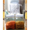 PACK OF 6 PCS – LEAF DESIGN – Wide Mouth Storage Jar 1000 ML - Image 2