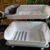 Premium Double Layer Drain Dishes Kitchen Storage Rack – Multicolour - Image 4
