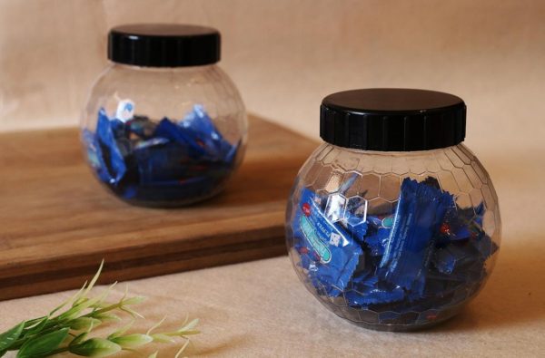 PACK OF 6 PCS – DIAMOND DESIGN – Wide Mouth Dry Fruit, Candy, Snacks Storage Jar 500 ML – FOOD GRADE Plastic - Image 4