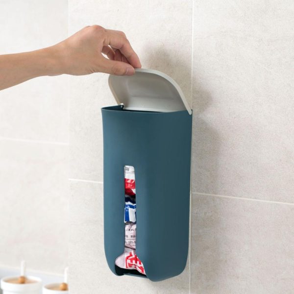 Home Shopping Bag Holders Plastic Kitchen Organizer Garbage Bag Storage Box Wall Mount Storage Dispenser - Image 3