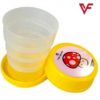 Silicone Folding Collapsible Camping Travel Cup with Lid - Image 3