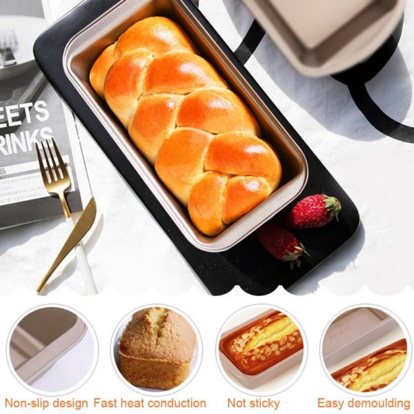 None Stick Toast Bread Mold Rectangle Cake Mold Pan Baking Supplies Loaf Pastry Baking - Image 4