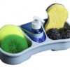 KITCHEN SPONGE HOLDER WITH SOAP DISPENSER