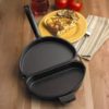 Non-Stick Folding Omelette Pan Hand Frying Pan Stainless Iron Double Side Grill Pan - Image 2