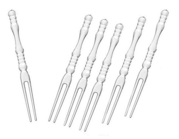Pack of 24 - Plastic Fruit Forks, Forks Bistro Cocktail Forks Tasting Appetizer Forks Set Mini Cake Forks Fruit-Fork - Image 2