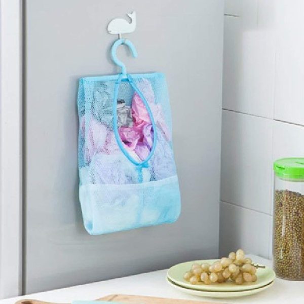 Hanging Storage Net Bag with Hook Bathroom Kitchen Storage Pouch Organizer for Shampoo, Conditioner, Soap, Kids Toy, Cosmetics - Image 6