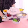 Candy Box Pattern Rotating Flower Two-layer Party Tray Snack Box Tray Dish Platter - Image 2