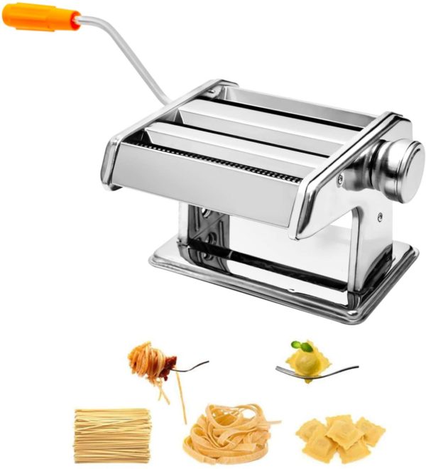 Pasta Maker, Roller Pasta Machine Stainless Steel Noodle Machine – 6 Adjustable Thickness Settings - Image 3