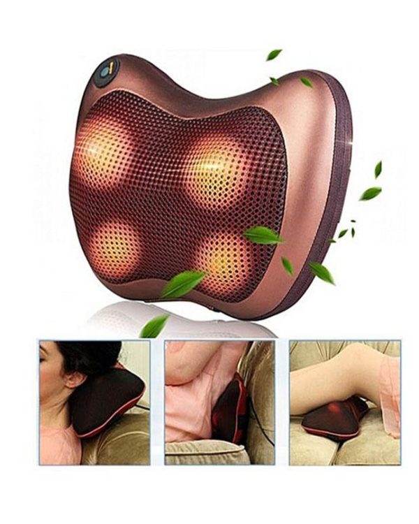 Home & Car Neck Massage Pillow - Brown - Image 3