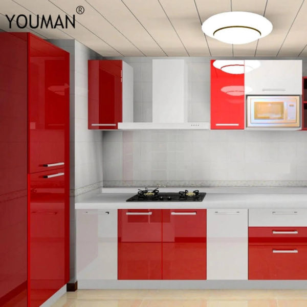 Pvc self-adhesive wallpaper flat color wardrobe furniture renovation imitation, 1 x 3 feet price wall or cabinet paper - Image 2