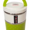 2 Layers Lunch Box - Green & White - Image 3
