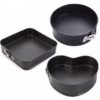 Three piece pizza tray, bread cake tray Baking Tray Lace Baking Bottom Mold Household Oven Making Pizza Cake Bread Tray Black - Image 3