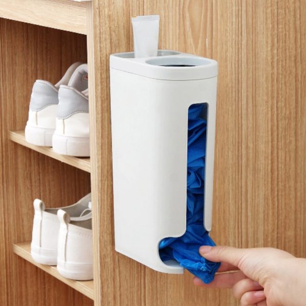 Home Shopping Bag Holders Plastic Kitchen Organizer Garbage Bag Storage Box Wall Mount Storage Dispenser