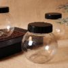 PACK OF 6 PCS – DIAMOND DESIGN – Wide Mouth Dry Fruit, Candy, Snacks Storage Jar 500 ML – FOOD GRADE Plastic - Image 2