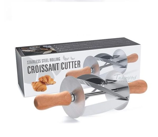 Stainless Steel Rolling Cutter With Wooden Handle – Roller for Croissant Cutter Steel Pastry Cutter - Image 4