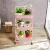Multi-Purpose Utility Rolling Mobile Cart Trolley Organizer 3 Tier Drawer Units & Metal Mesh Shelving Holders Basket Rack for Kitchen, Bathroom, Bedroom Storage on Wheels - Image 2