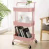 Multi-Purpose Utility Rolling Mobile Cart Trolley Organizer 3 Tier Drawer Units & Metal Mesh Shelving Holders Basket Rack for Kitchen, Bathroom, Bedroom Storage on Wheels - Image 3