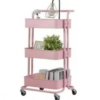 Multi-Purpose Utility Rolling Mobile Cart Trolley Organizer 3 Tier Drawer Units & Metal Mesh Shelving Holders Basket Rack for Kitchen, Bathroom, Bedroom Storage on Wheels