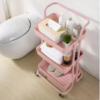 Multi-Purpose Utility Rolling Mobile Cart Trolley Organizer 3 Tier Drawer Units & Metal Mesh Shelving Holders Basket Rack for Kitchen, Bathroom, Bedroom Storage on Wheels - Image 6