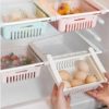 Adjustable Fridge Storage Basket Expandable Fridge Storage Rack Plastic Fridge Space Saver Food Organizer Tray