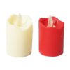 Pack of 2 - Flickering LED Candles - White and Red