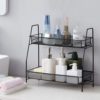 2 Tier Spice Rack Organizer Bathroom Shelf Desktop Makeup Organizer Countertop Small Storage Rack for Kitchen, Bath Room, Bedroom and Office - Image 5