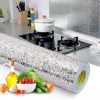 Self-adhesive Aluminum foil sticker for kitchen cabinet wallpaper oil proof waterproof wall protector with heat resistant ,Stove Cabinet Stickers ,kitchen backsplash wall tile sticker , aluminum sheet Wallpaper - Image 4