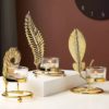 European Golden Iron Candle holder glass Table Decorative candleholder chandelier candle Candlestick centre table centerpieces - Image 5