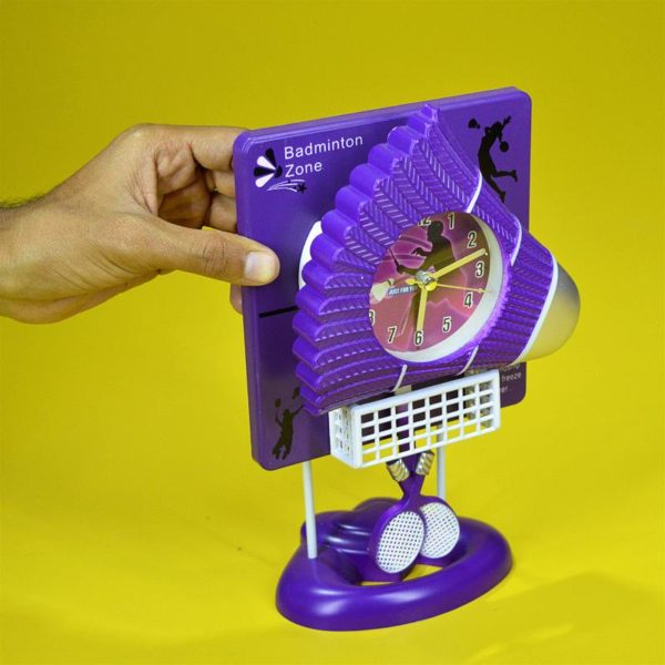 Badminton Shaped Desk Clock - Badminton Style Modern Design Table Clock - Image 6