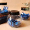 PACK OF 6 PCS – DIAMOND DESIGN – Wide Mouth Dry Fruit, Candy, Snacks Storage Jar 500 ML – FOOD GRADE Plastic - Image 5