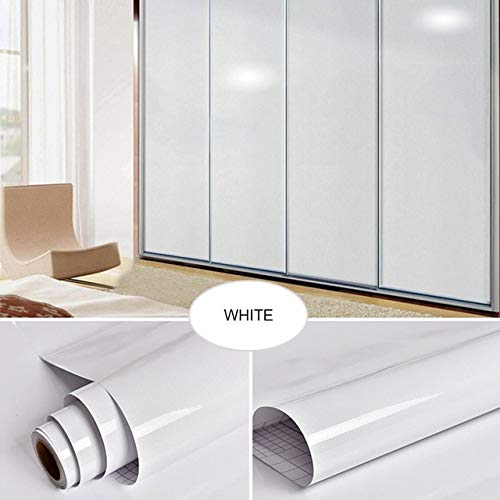 Pvc self-adhesive wallpaper Glossy color wardrobe furniture renovation imitation, 1 x 3 feet price wall or cabinet paper