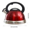 Tea Kettle Whistling Stainless Steel Kettle Metallic 2.5 Ltrs - Image 2